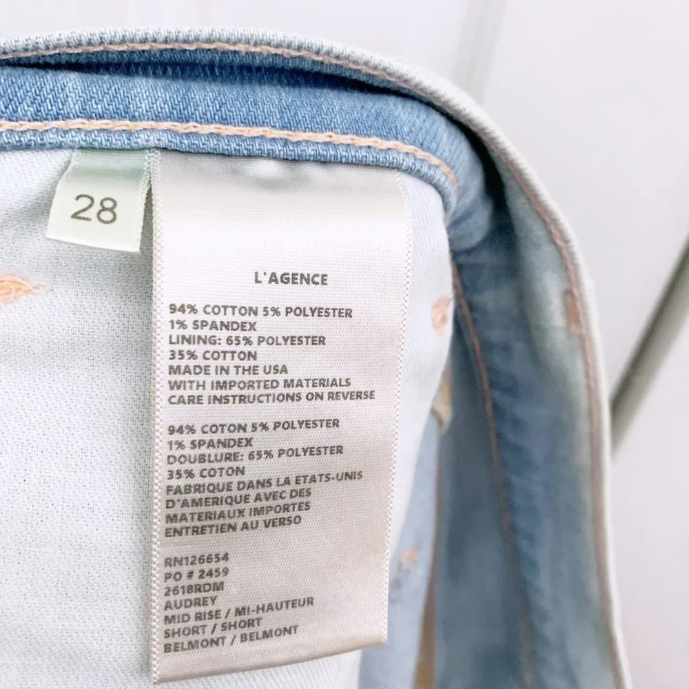L'AGENCE Audrey M/R Shorts in Belmont